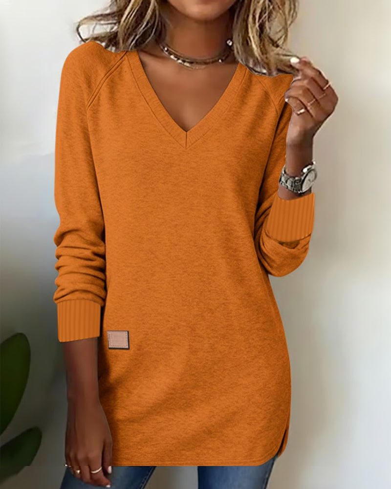 Manon | Sweat-shirt à col en V à la mode