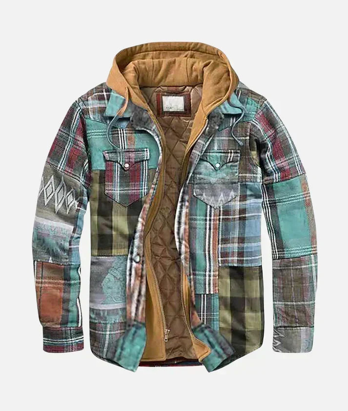 Romain | Veste patchwork à carreaux