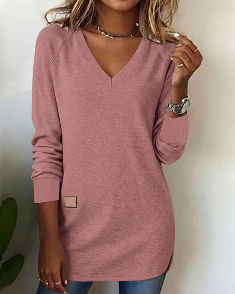 Manon | Sweat-shirt à col en V à la mode