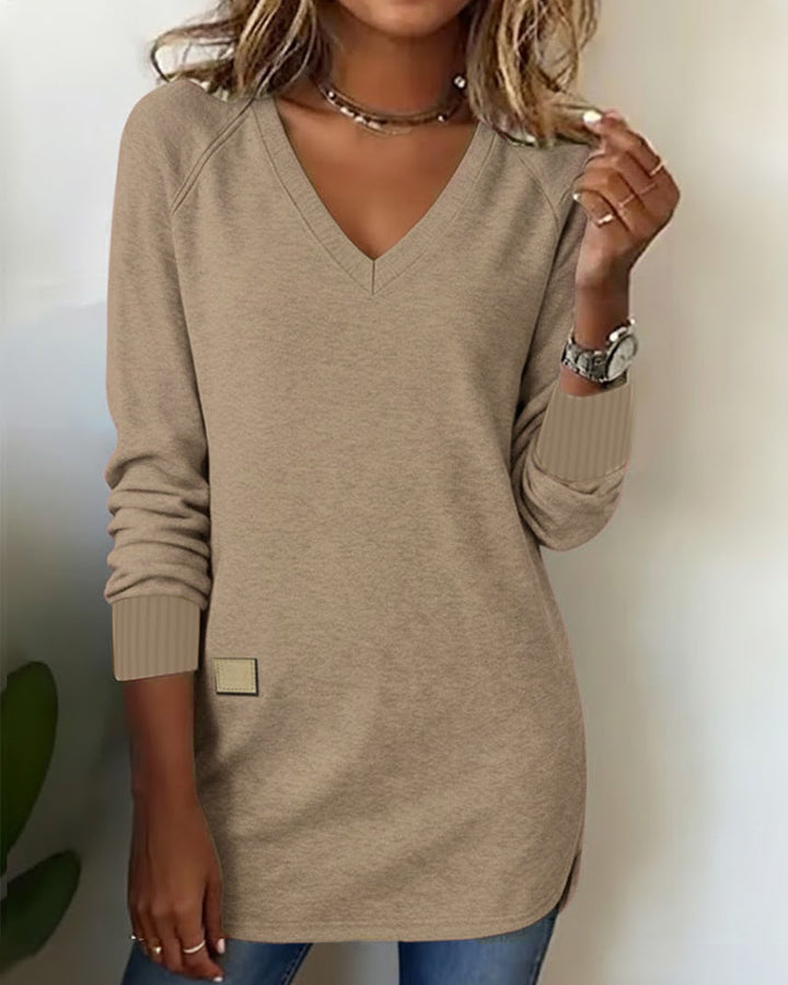 Manon | Sweat-shirt à col en V à la mode
