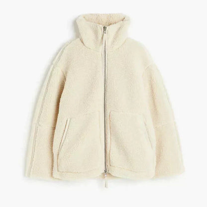 Amélie | Veste Teddy Oversize à Col Montant