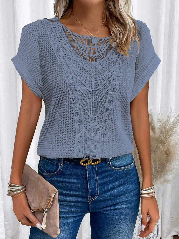 Léa – Top bohème crocheté