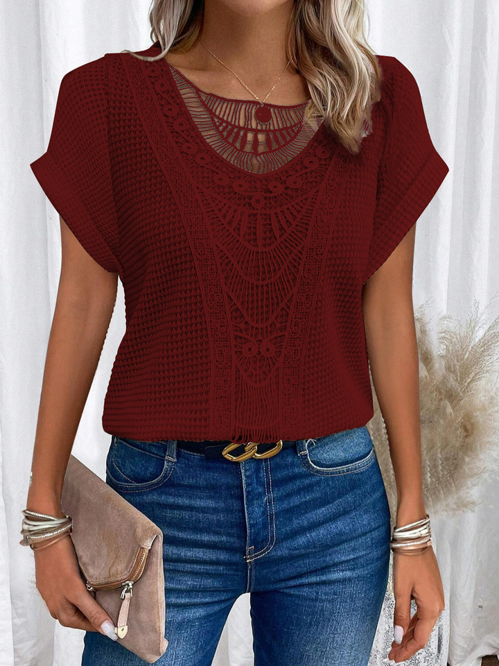 Léa – Top bohème crocheté