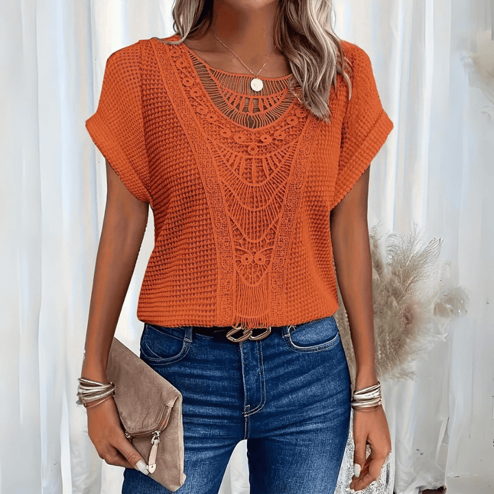 Léa – Top bohème crocheté