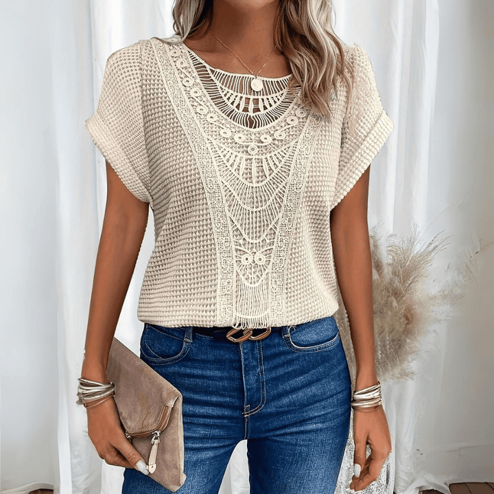Léa – Top bohème crocheté