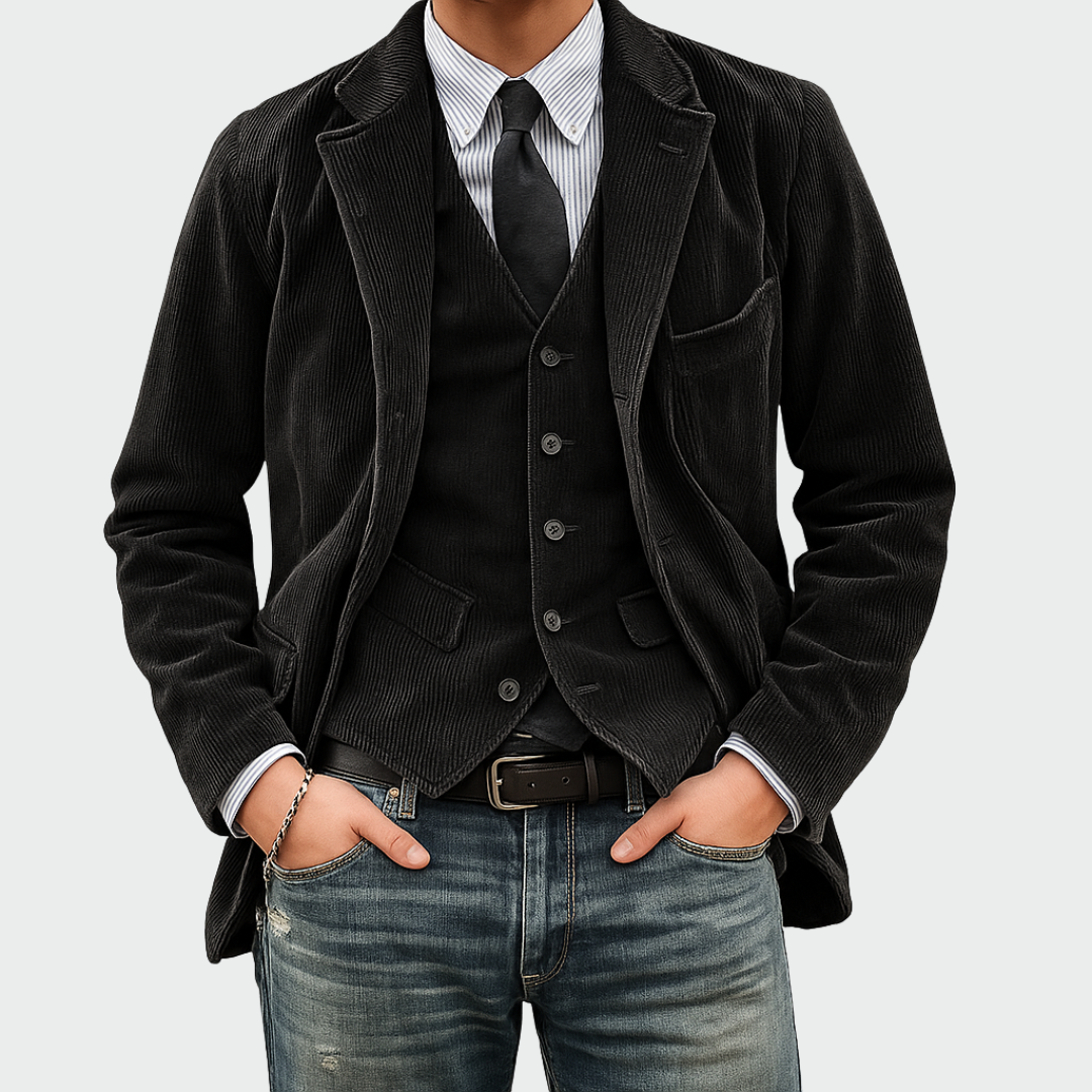 Gautier | Ensemble 2 pièces: Blazer et Gilet en Velours