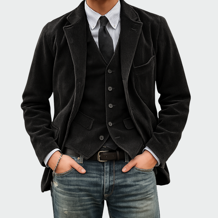 Gautier | Ensemble 2 pièces: Blazer et Gilet en Velours