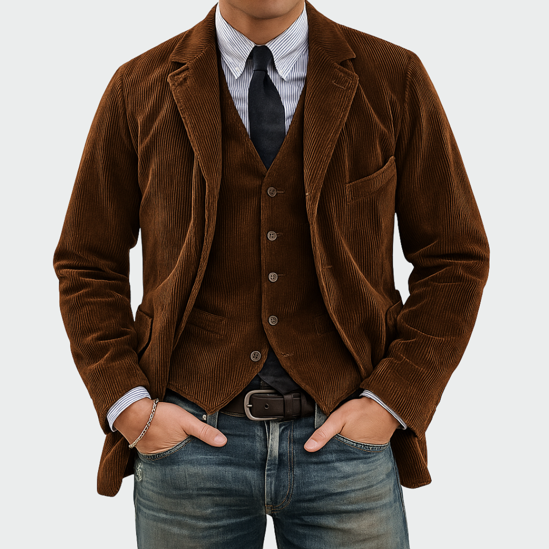 Gautier | Ensemble 2 pièces: Blazer et Gilet en Velours