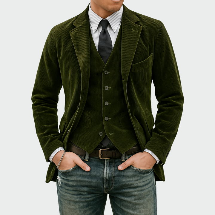Gautier | Ensemble 2 pièces: Blazer et Gilet en Velours